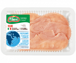 Wafer-thin chicken breast slices