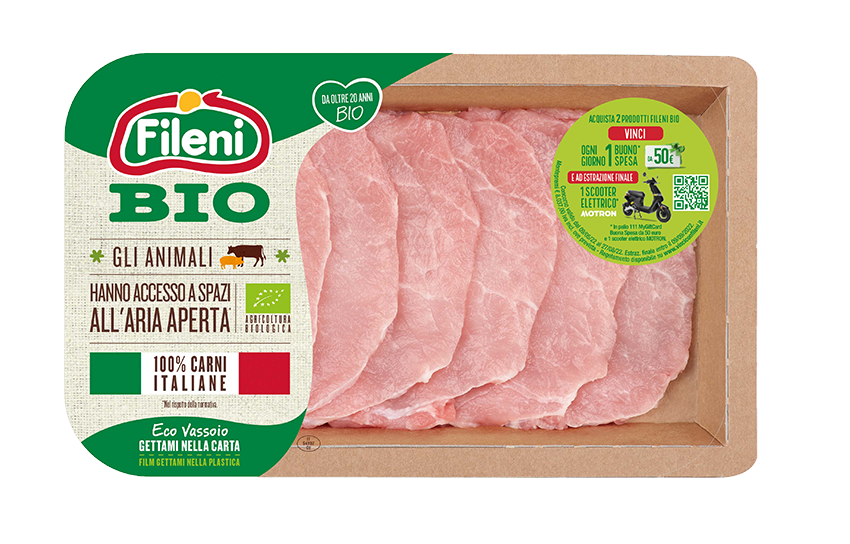Sliced organic pork loin