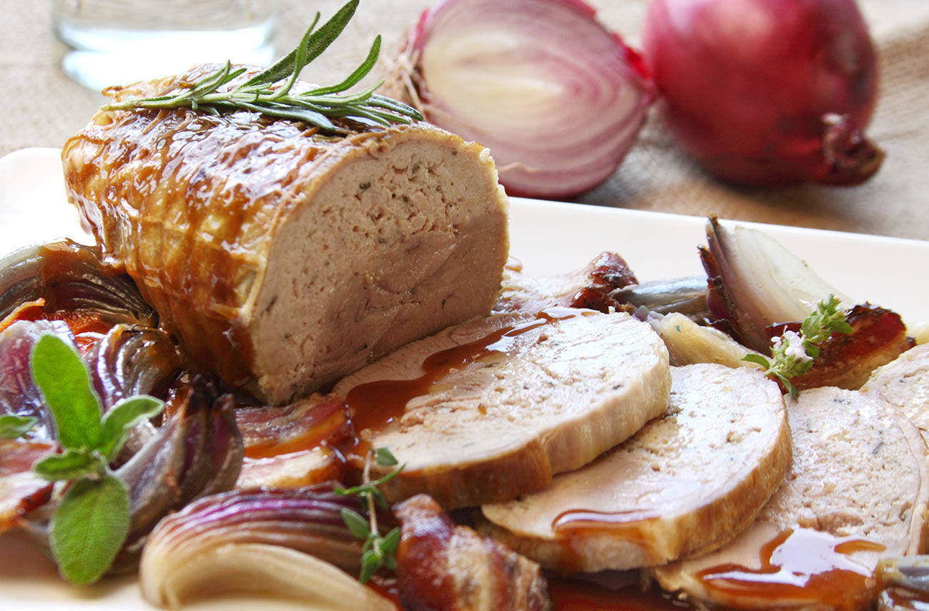 Traditional turkey roulade