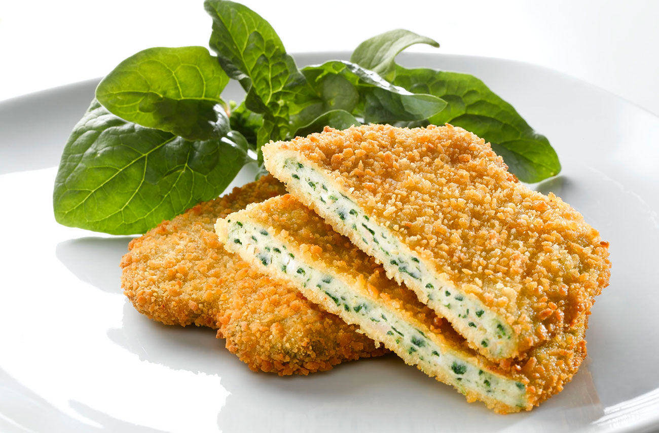 Chicken cutlets with spinach
